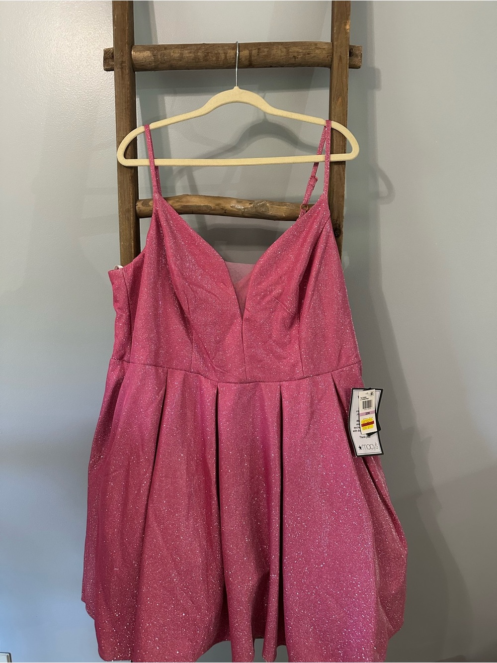 Macy's Sparkling Fuchsia Midi Party Dress